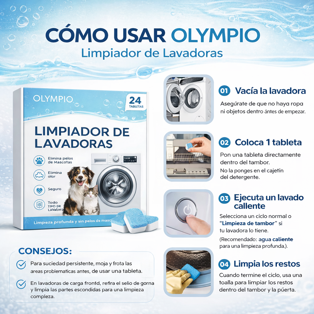 Pastillas OLYMPIO™ Para Lavadora